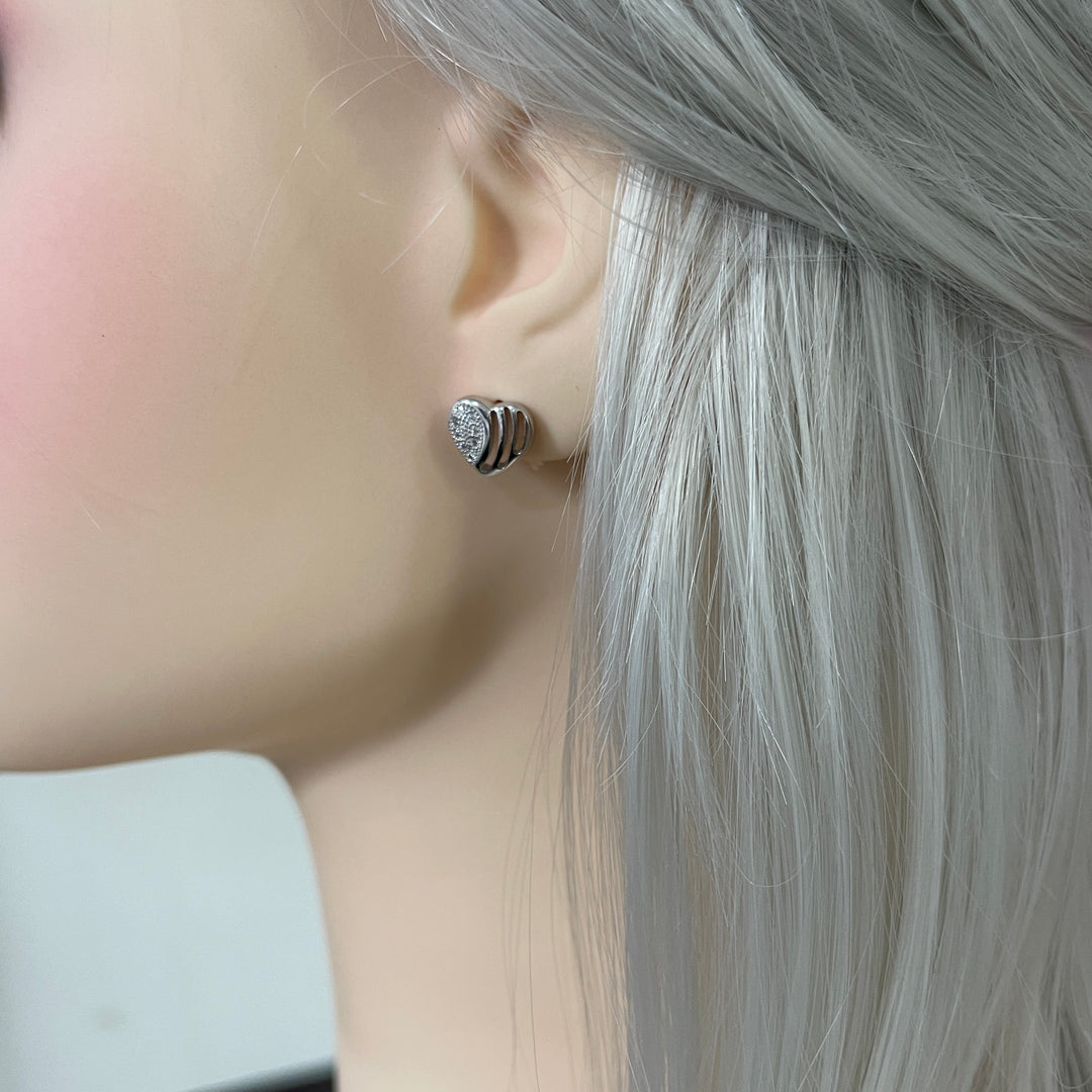 Aretes de Plata Heart