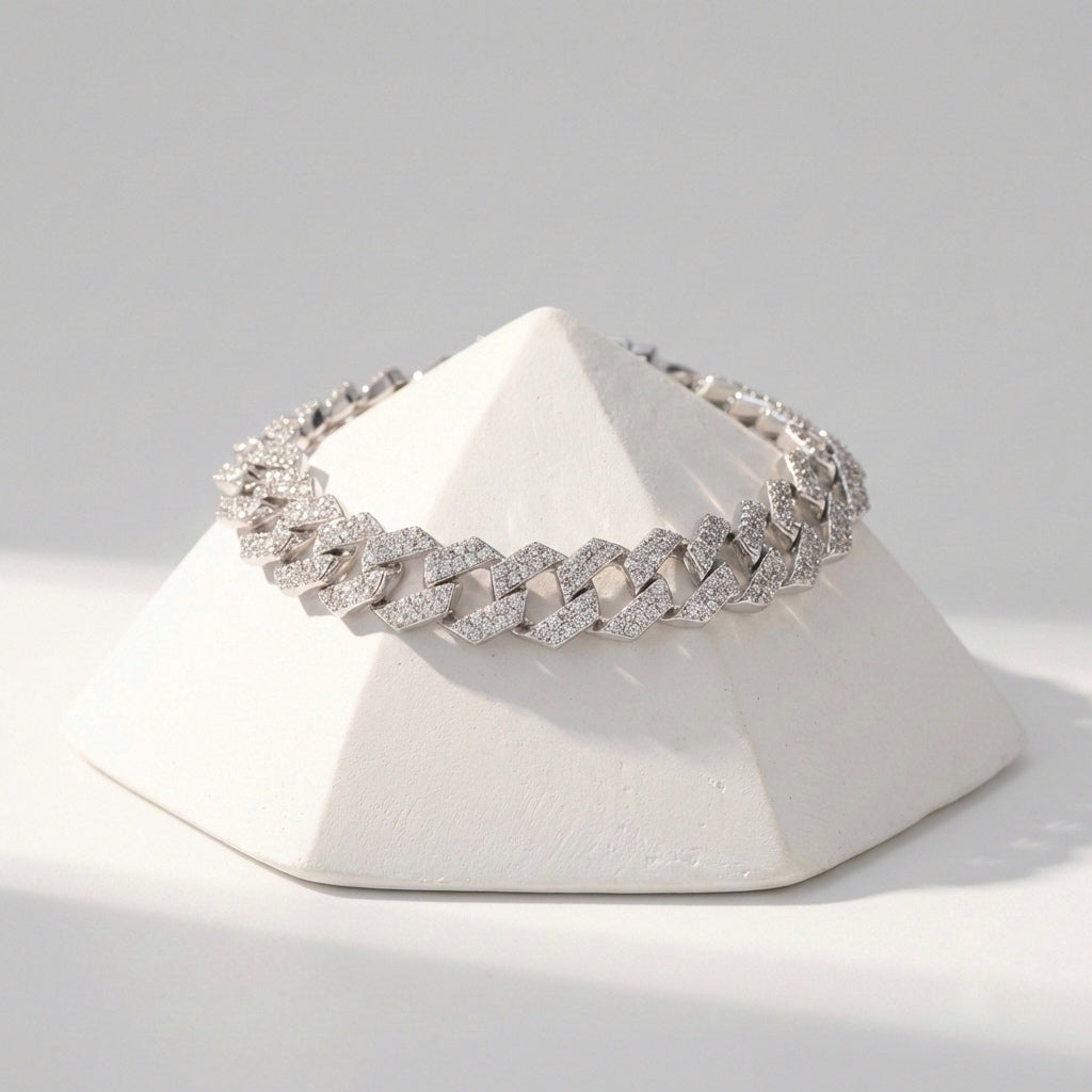 Pulsera Plata Cubana