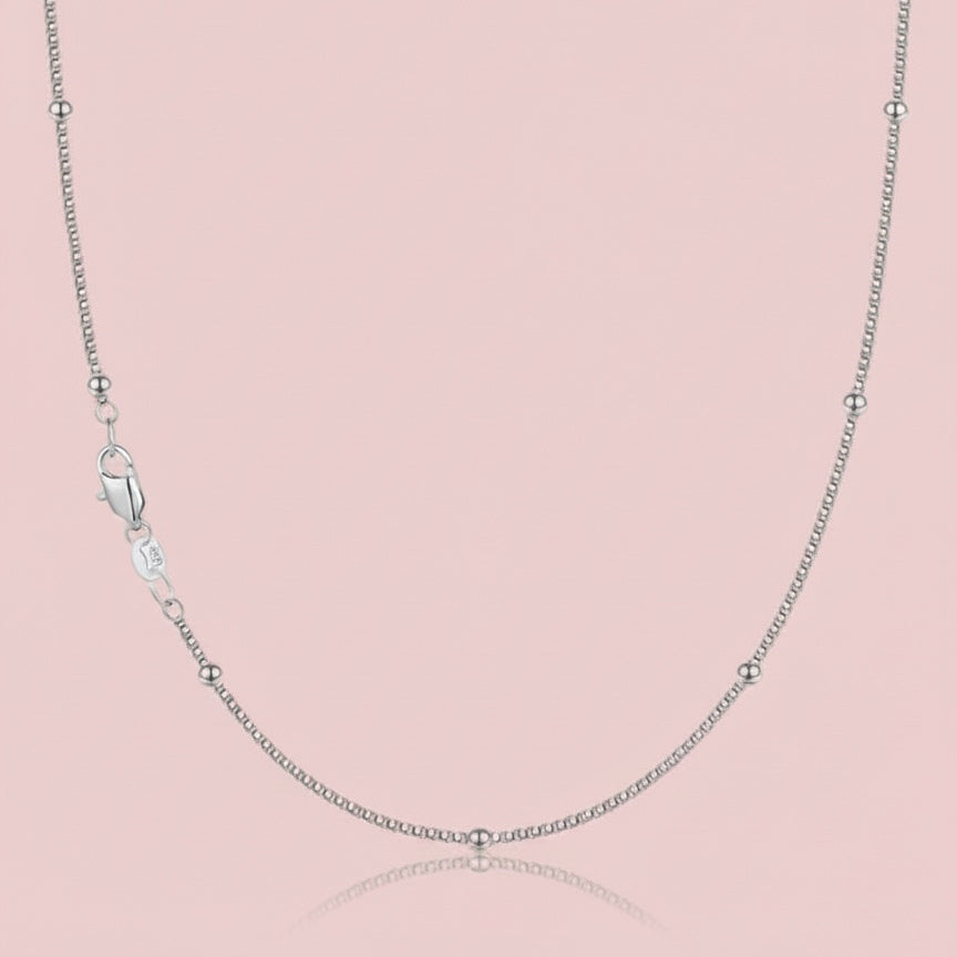 Cadena de Plata - Veneciana Bolitas