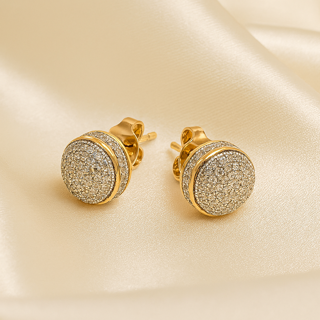 Aretes de Acero Circulo Encantado Dorada