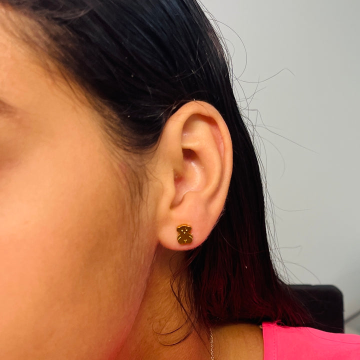 Aretes TOÜS Dorado Acero🐻 6MM