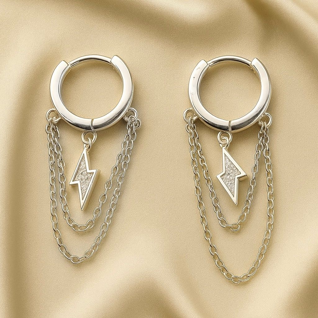 Huggies de Plata Rayo ⚡️