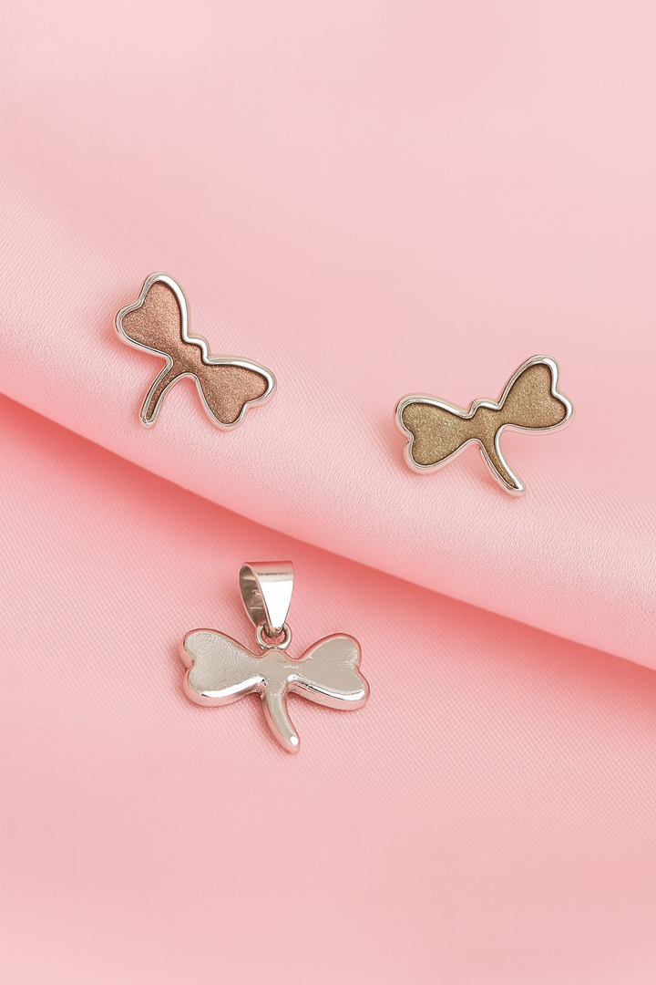 Juego de Plata Libélula Lisa