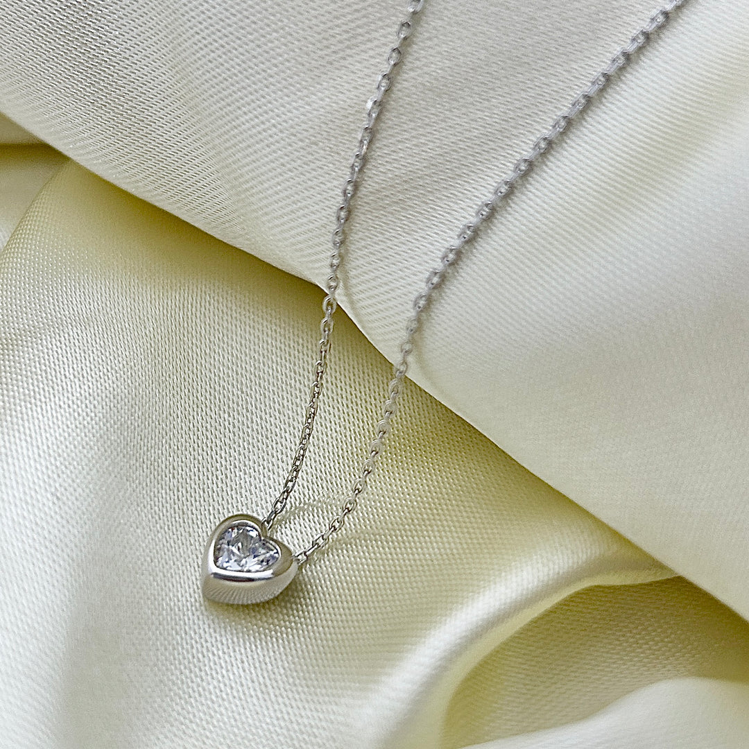 Collar Plata Corazón Honey