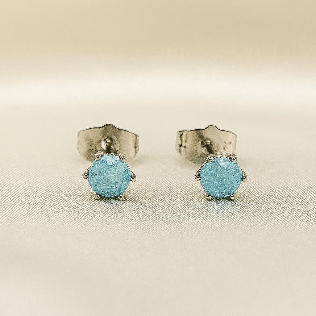 Aretes de Acero Chispa SkyBlue