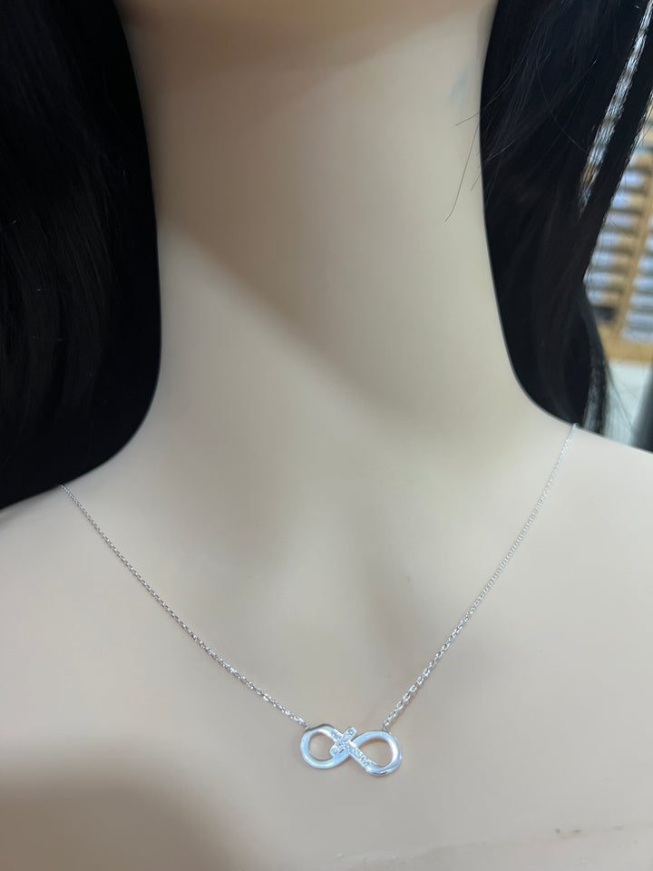 Collar Plata Cruz Infinita