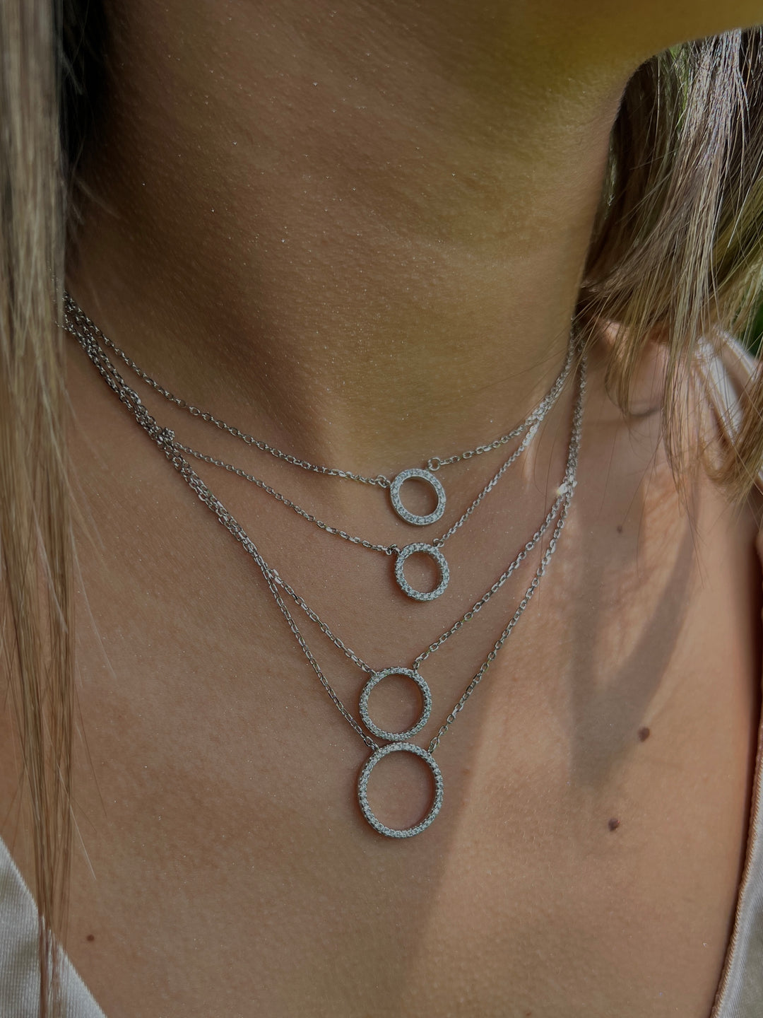Collar Plata Circulo Grande