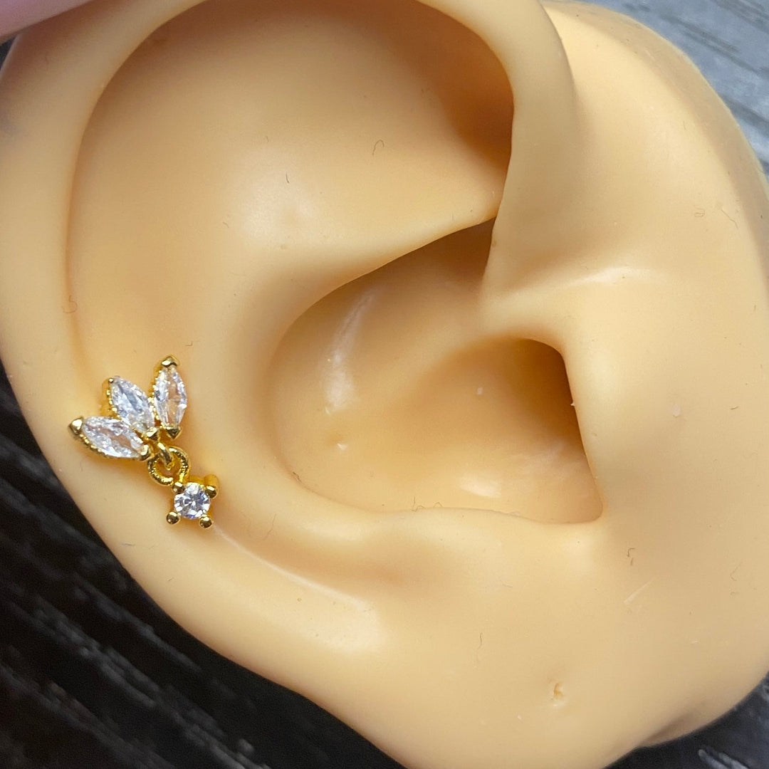 Arete Quirúrgico 🍁 Pétalos Dorados