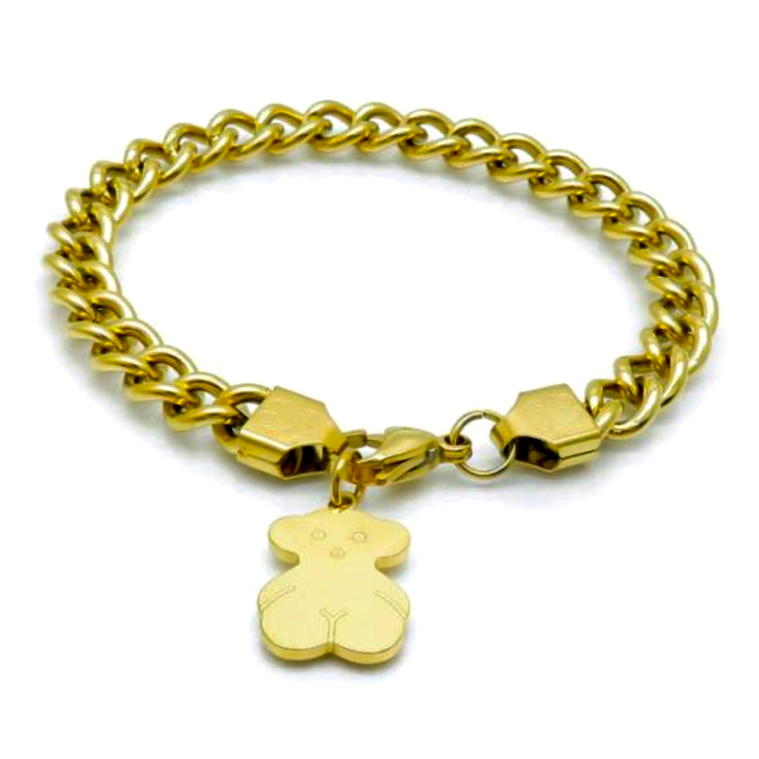 Pulsera Acero TOÜS Dorada  🐻 18cm
