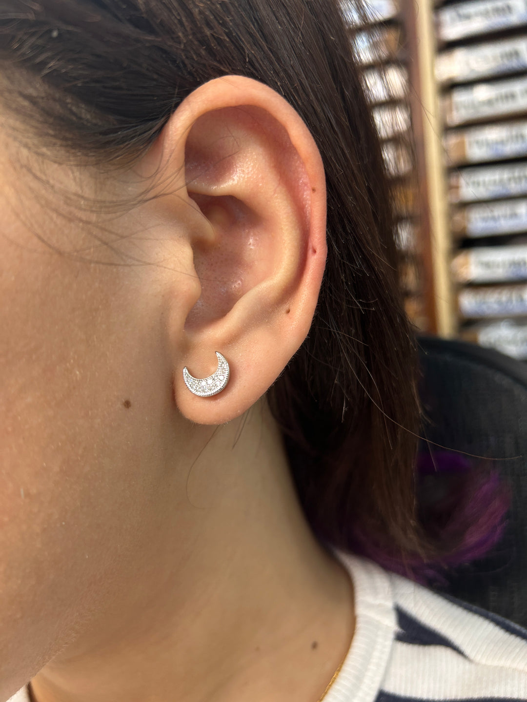 Aretes de Plata Lunita