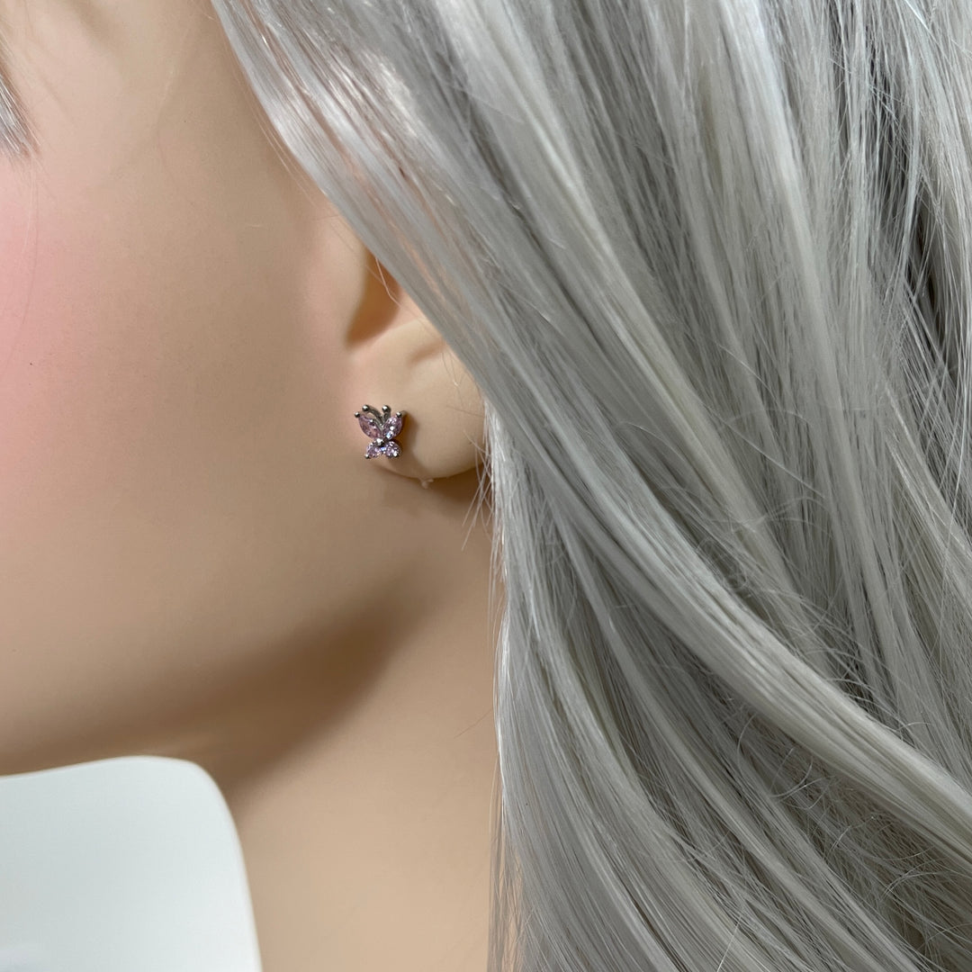Aretes de Plata Mariposa Rosita