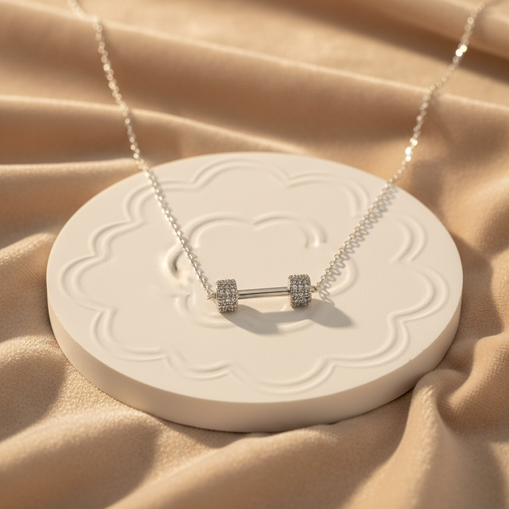 Gargantilla de Acero Pesa Plateada