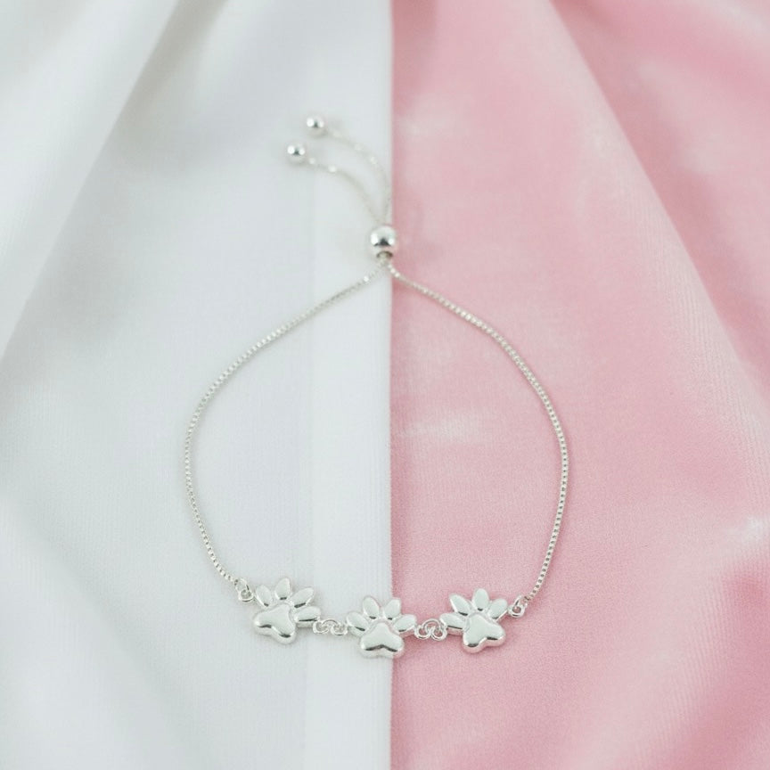 Pulsera Plata Huellitas