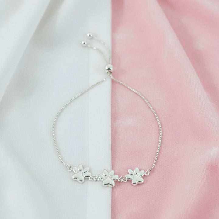 Pulsera Plata Huellitas