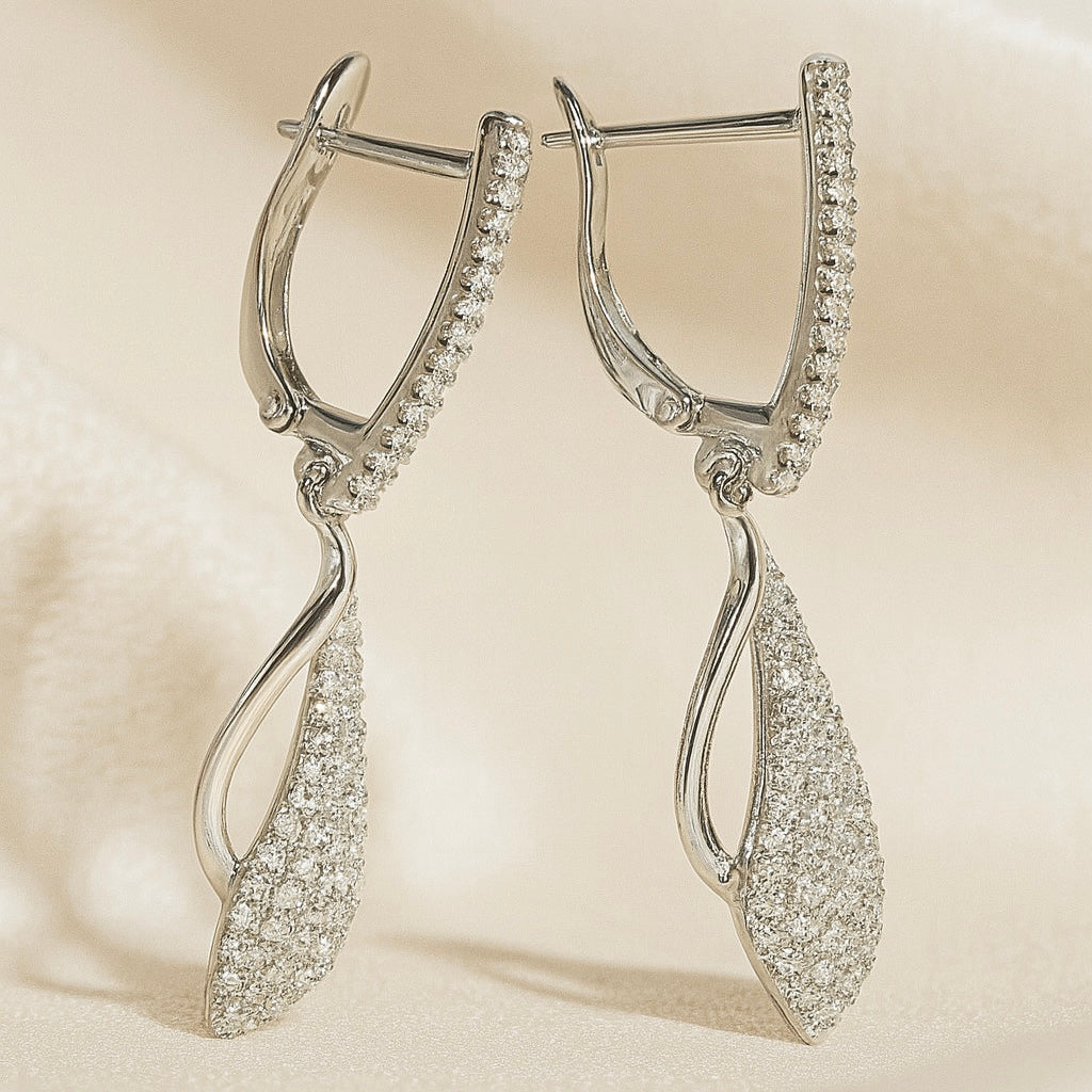 Argollas Acero Largos Con Circonitas