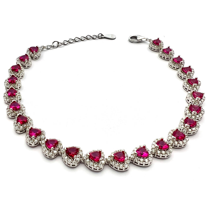 Pulsera Plata Corazones Circonias❤️❤️