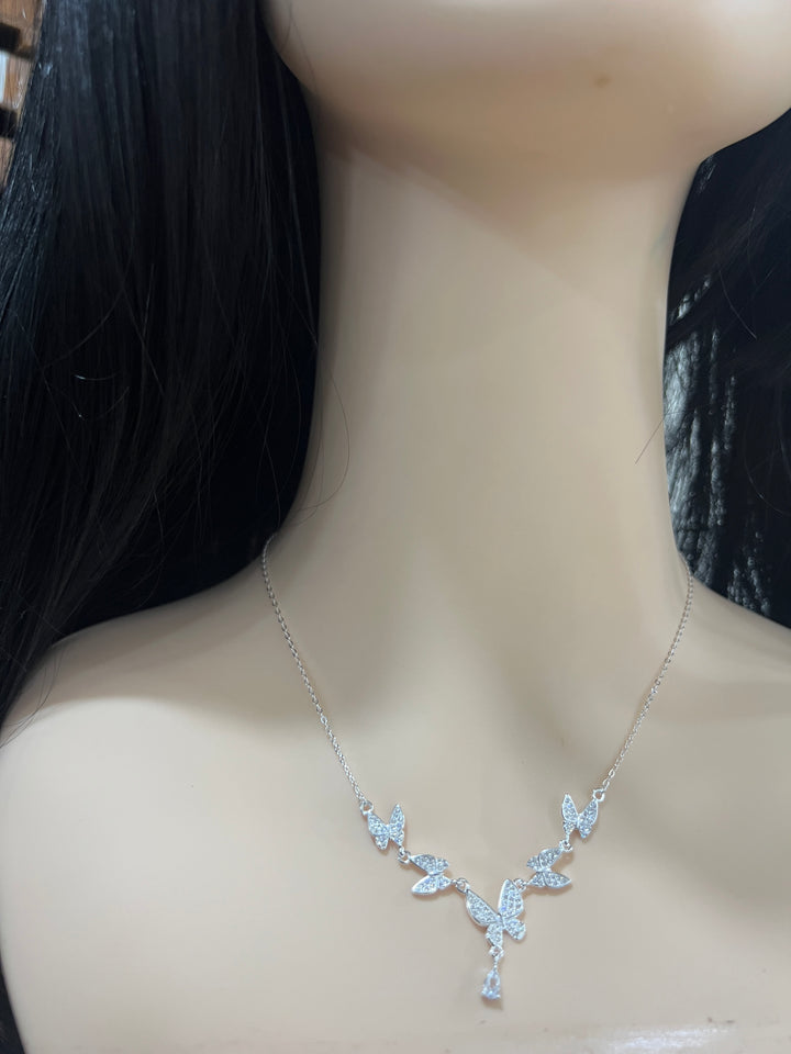 Collar Plata Mariposas