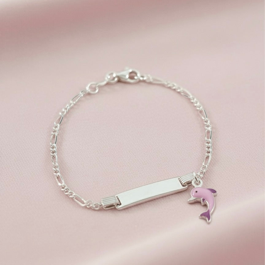 Pulsera Plata Delfin Niña