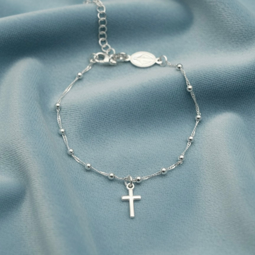 Pulsera Virgen Milagrosa 1.5MM Plata 925