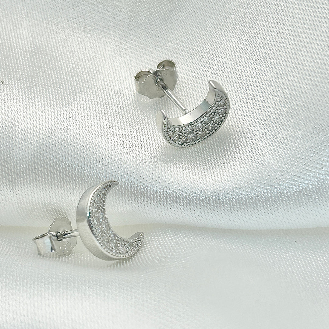 Aretes de Plata Lunita
