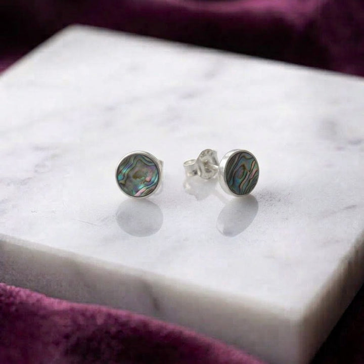 Aretes Abulón Plata 7MM
