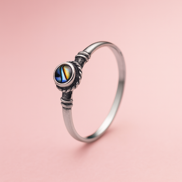 Anillo de Plata Circulo Abulón