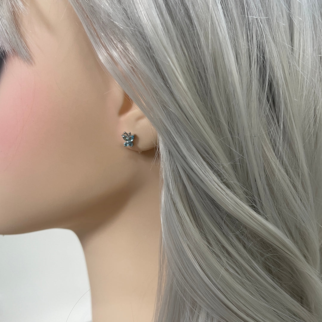 Aretes de Plata Mariposa Celeste