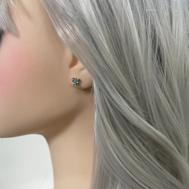 Aretes de Plata Mariposa Celeste