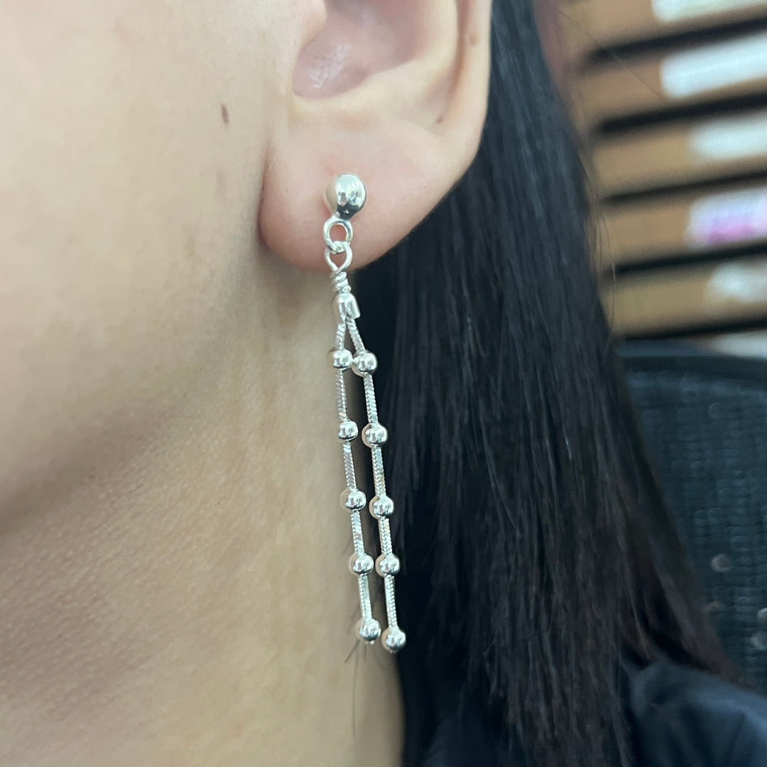 Aretes Plata Lluvia de Esferas