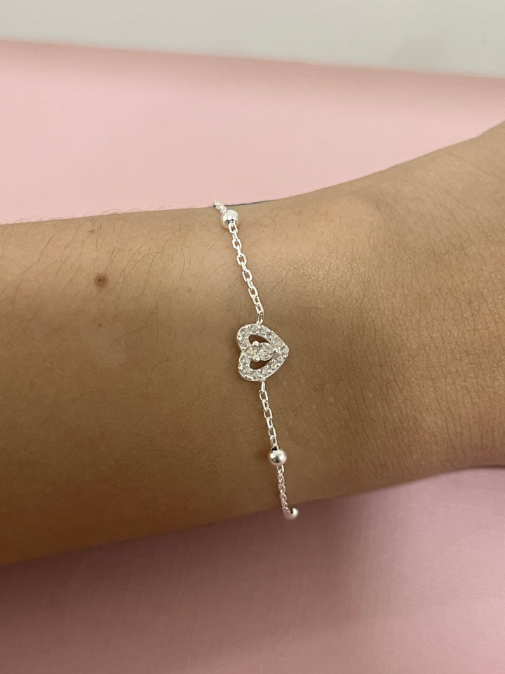 Pulsera Plata Corazón