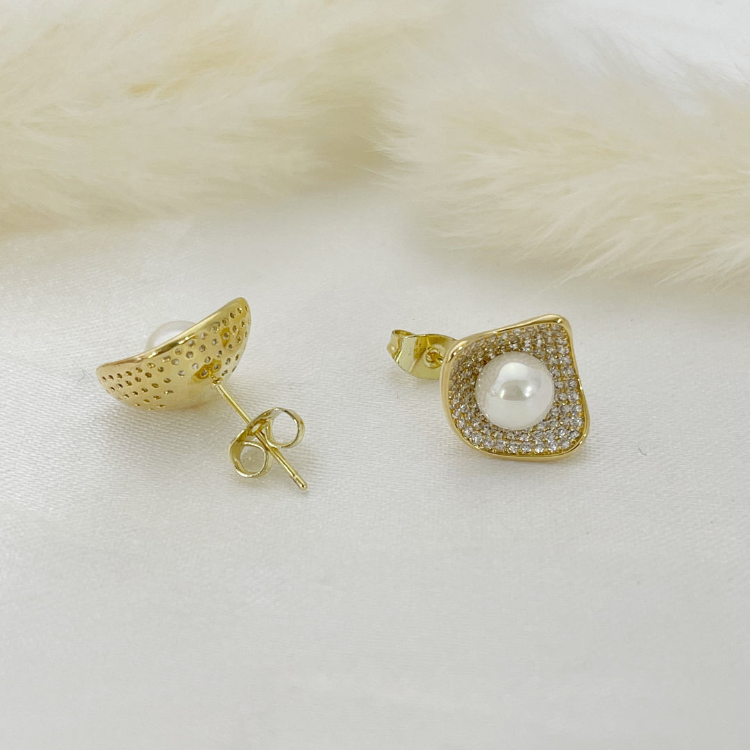 Aretes Acero Perla Encantada