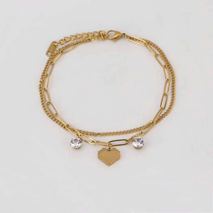 Pulsera Acero Eslabón Corazoncito❤️