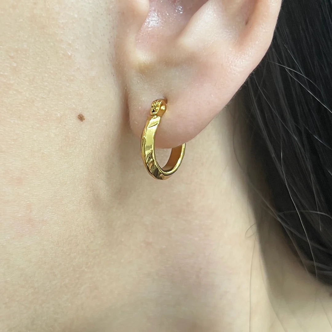 Argollas Cielo 10MM Dorado Acero