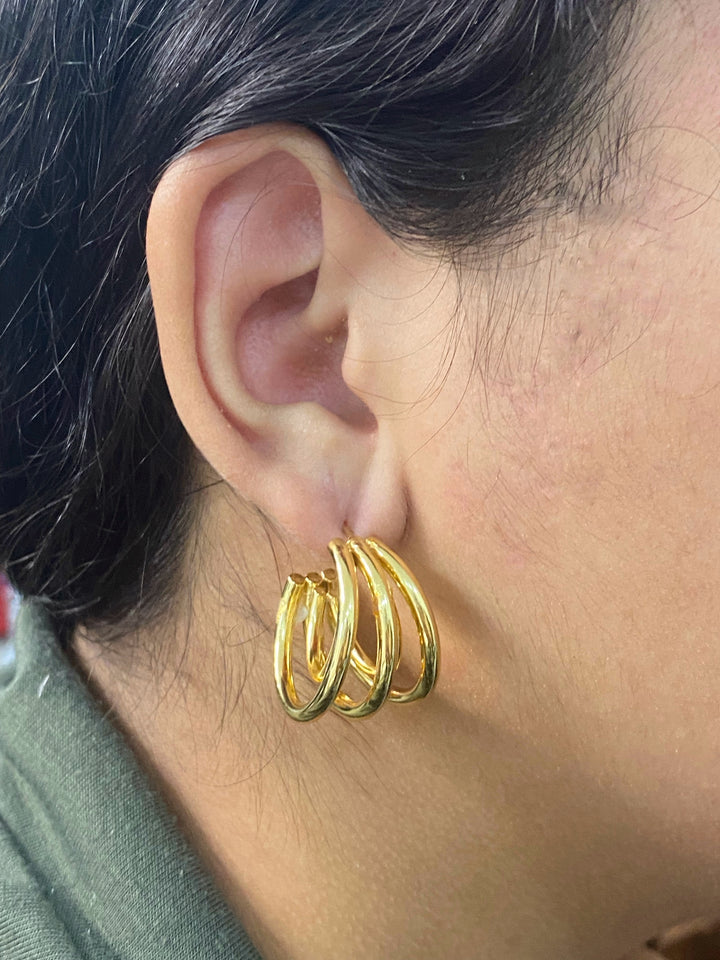 Aretes Acero Enlazado 25MM