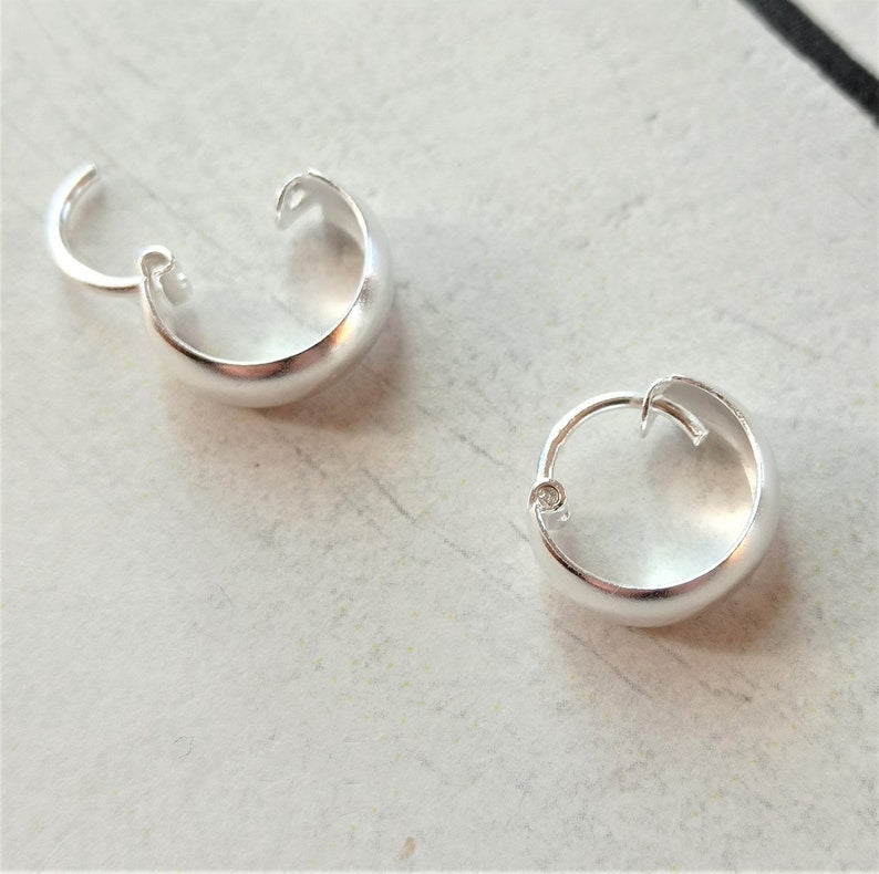 Argollas Preciosas 10MM Plata