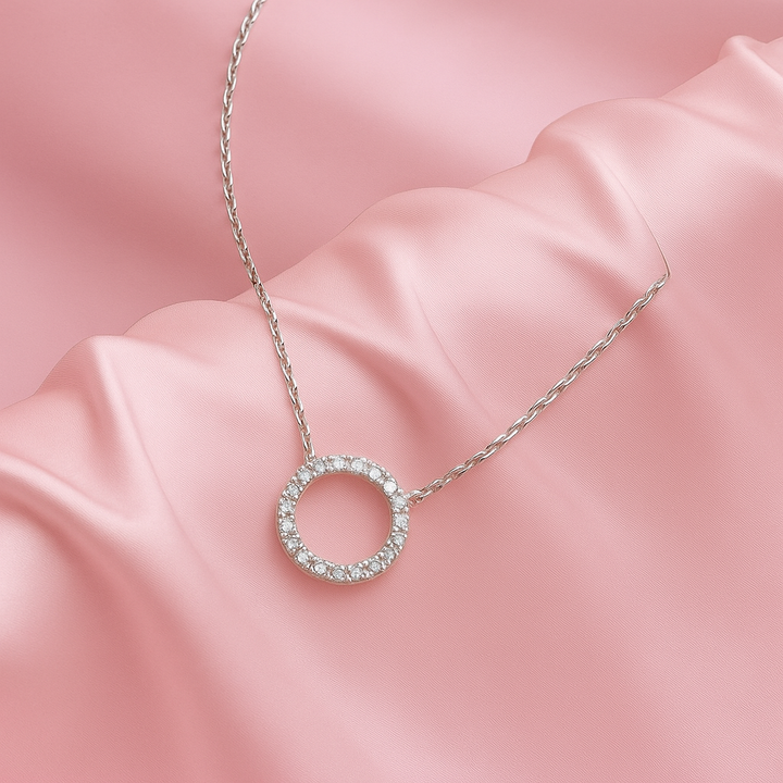 Collar Plata Circulo Pequeño