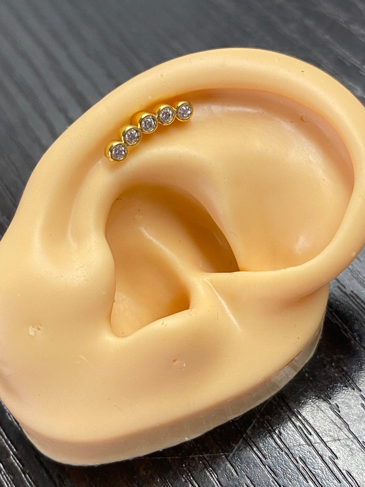 Arete Quirúrgico 🧡 Curvo Dorado