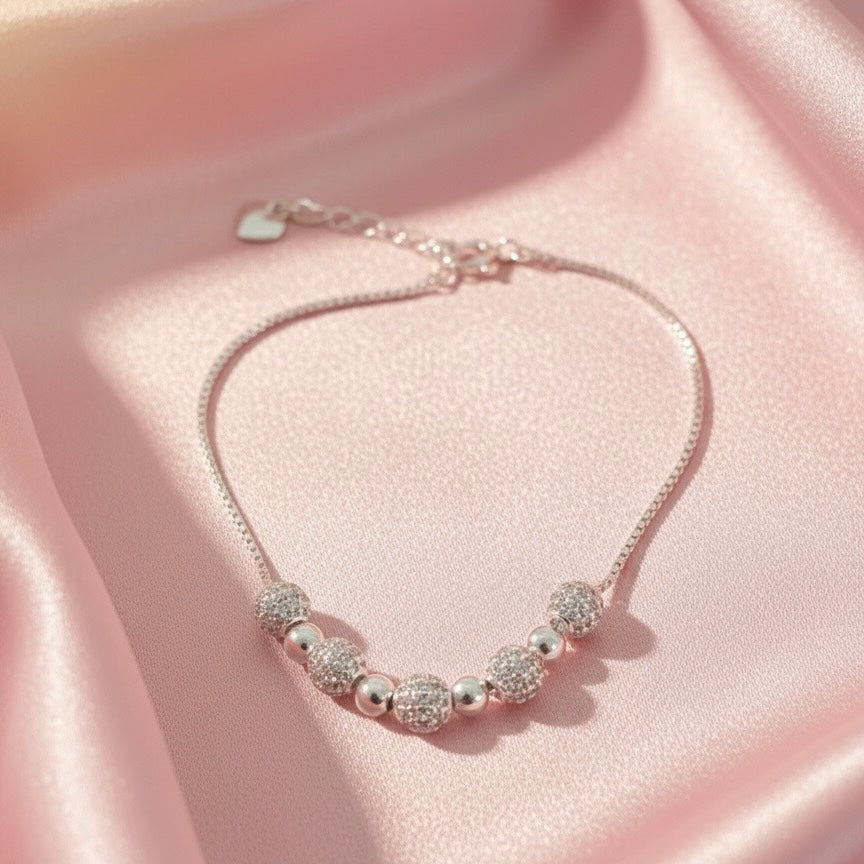 Pulsera Plata Bola de Fuego