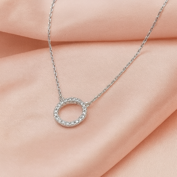 Collar Plata Circulo Pequeño