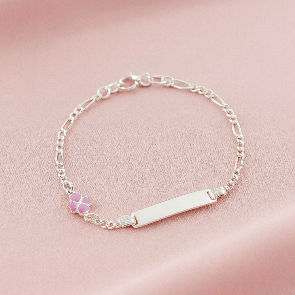 Pulsera Plata Trébol Niña