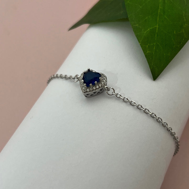Pulsera Plata de Corazón 💙