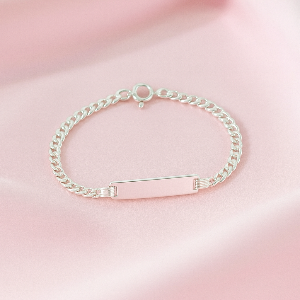 Pulsera Plata Sweet Niña y Niño Curb