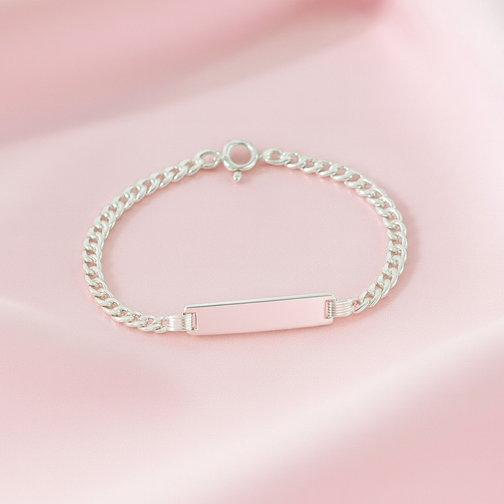 Pulsera Plata Sweet Niña y Niño Curb