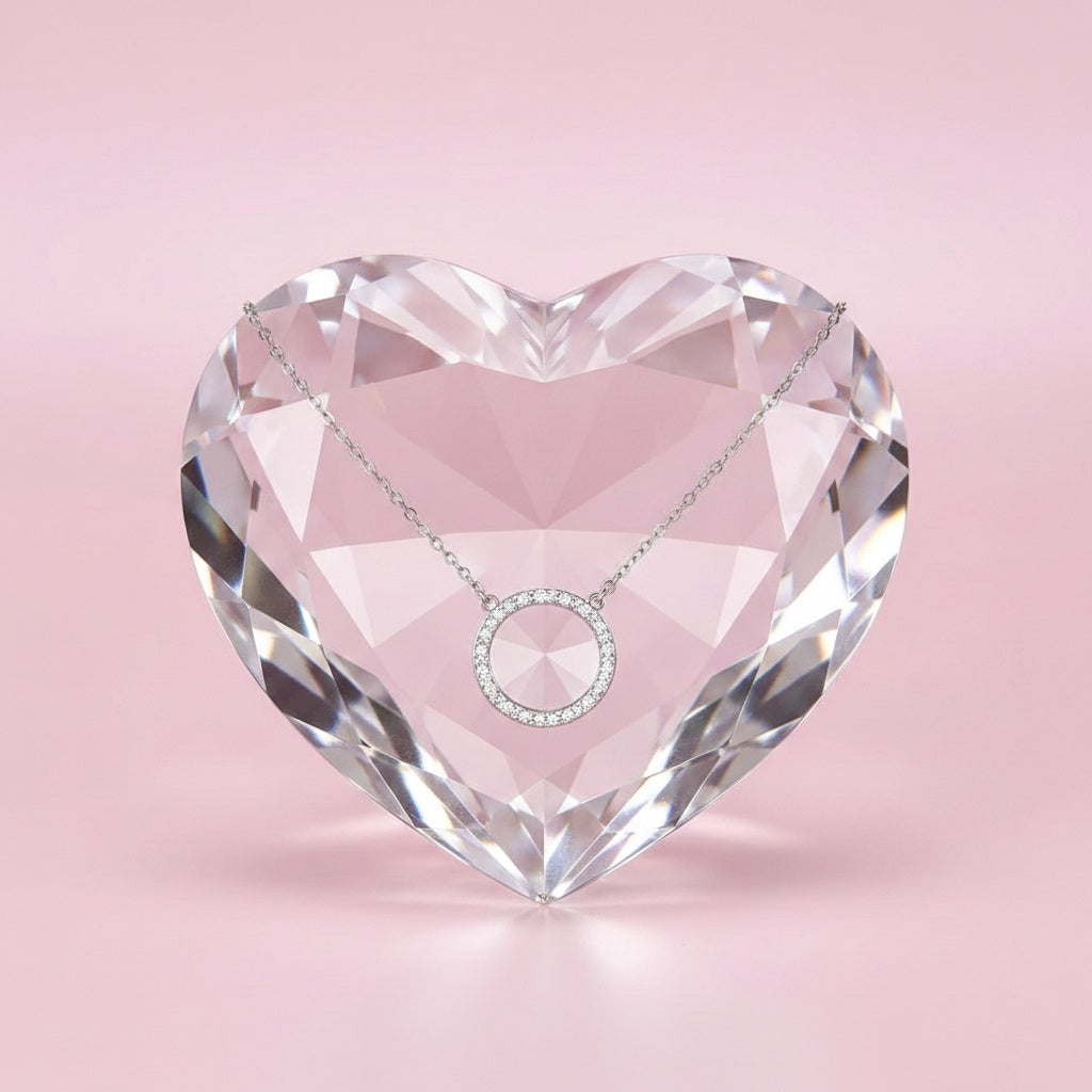 Collar Plata 🔴Circulo Grande