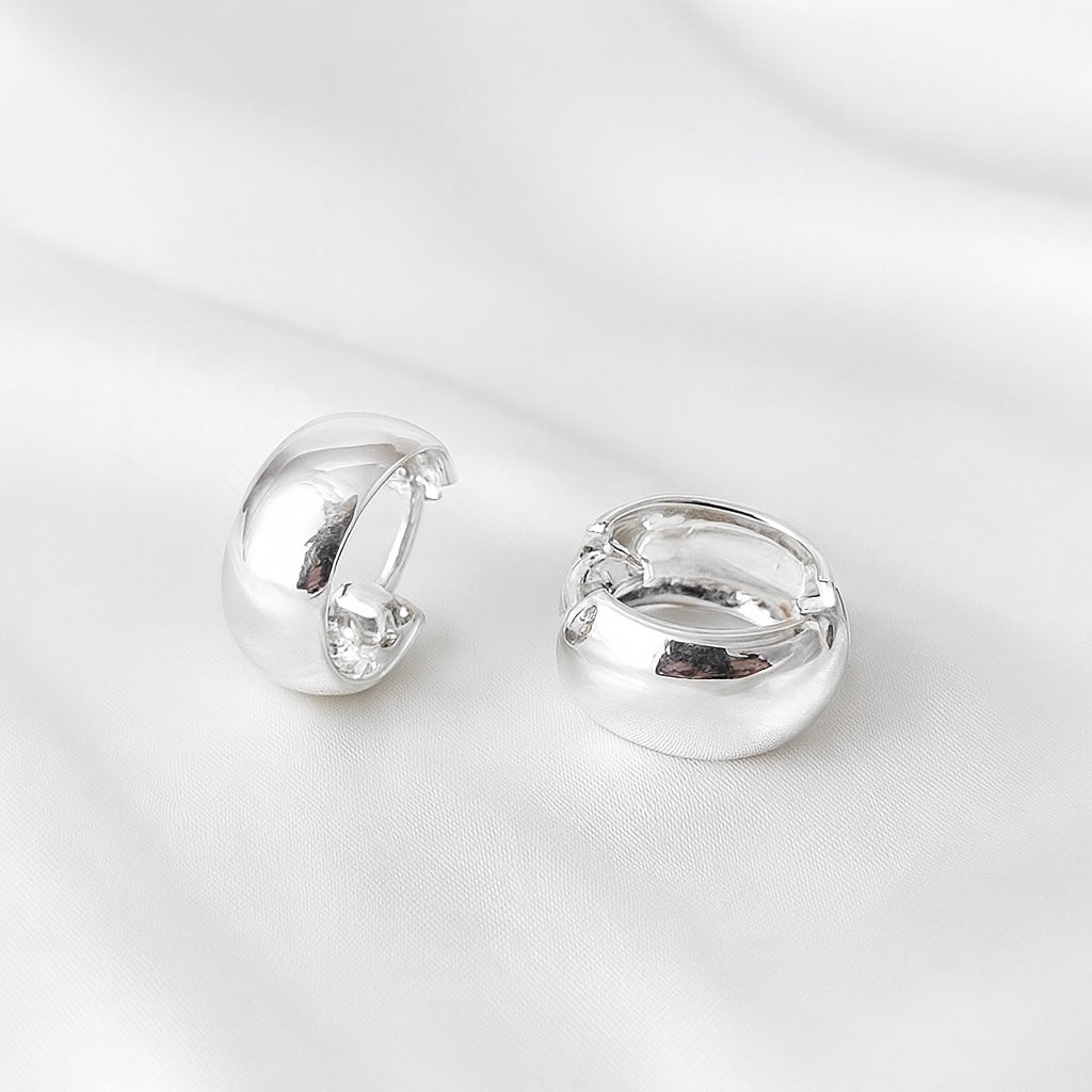 Argollas Preciosas 10MM Plata