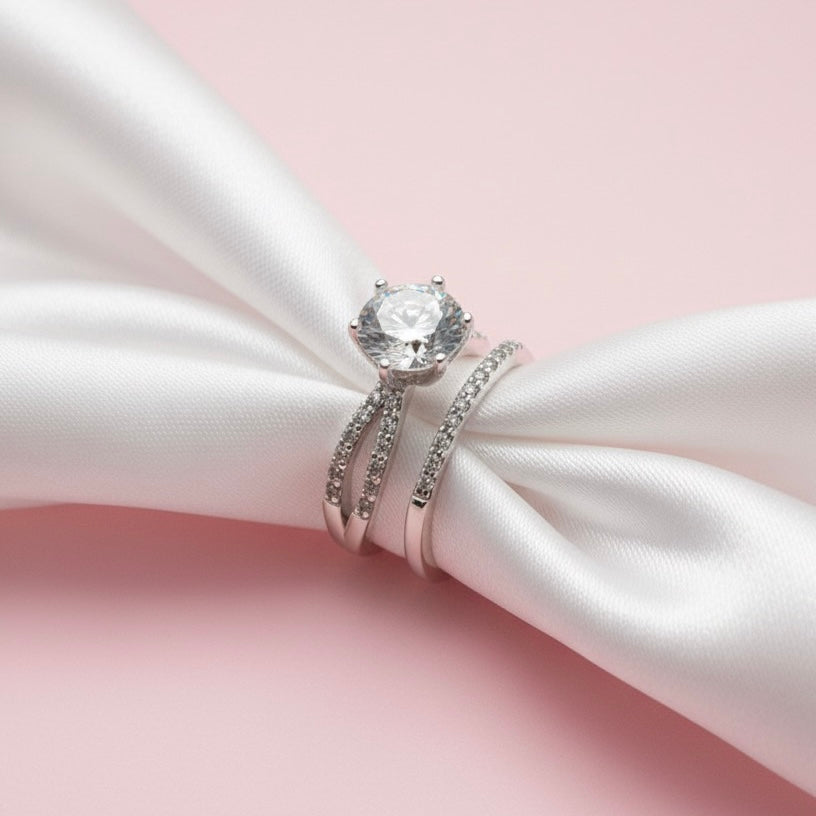 Anillos Dúo Infinito Plata