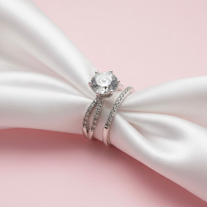 Anillos Dúo Infinito Plata