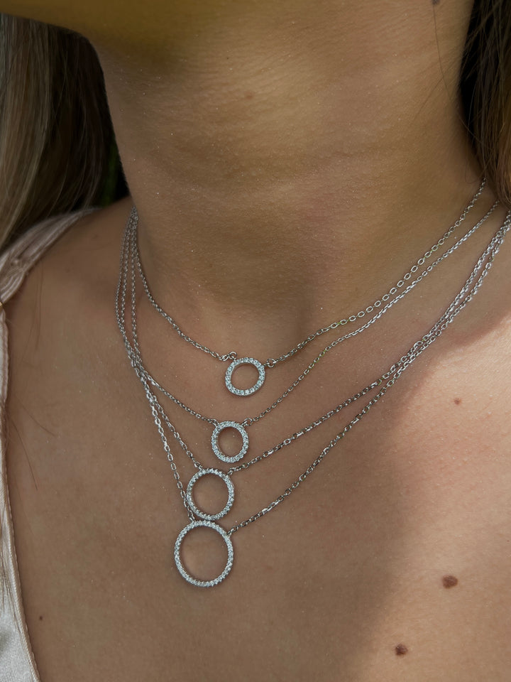 Collar Plata Circulo Grande