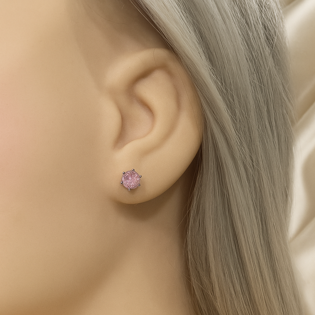 Aretes de Acero Chispa Pink