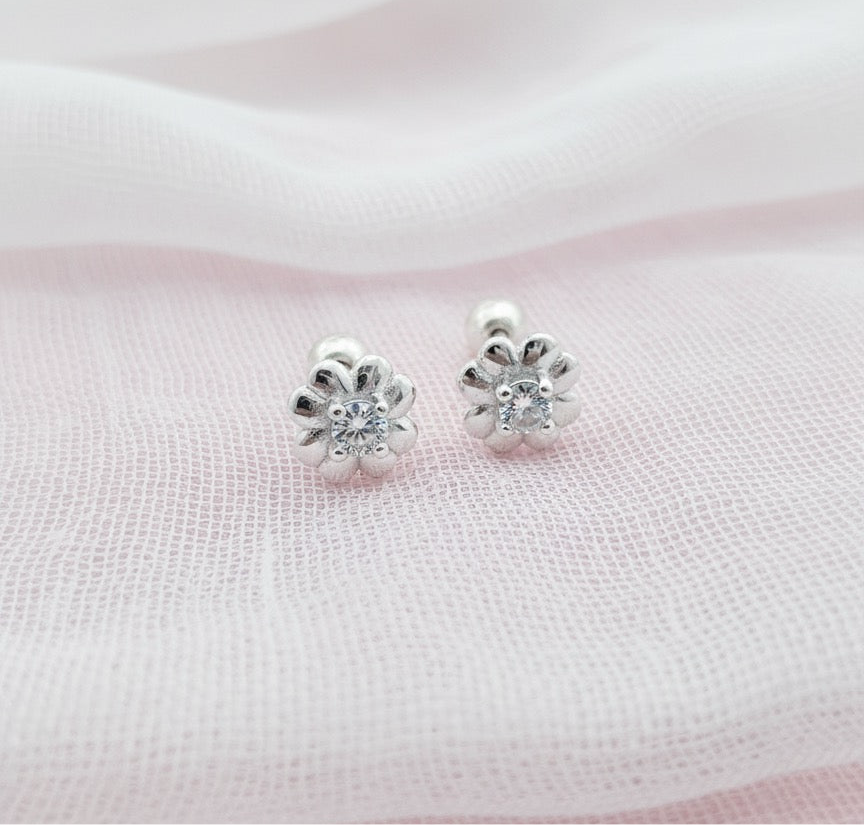 Aretes Plata Bebé Florcita